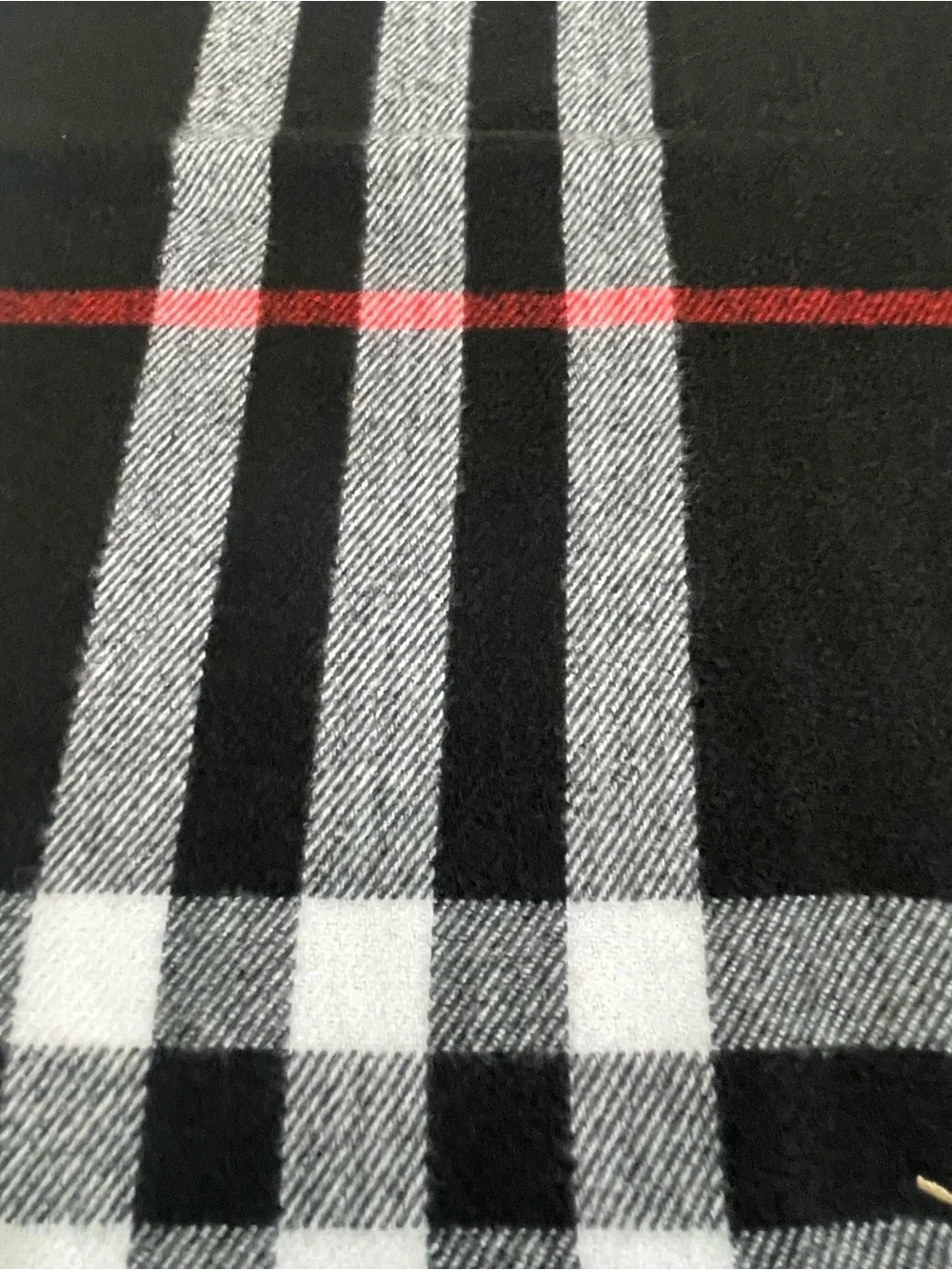 Burberry Check Cashmere Scarf.